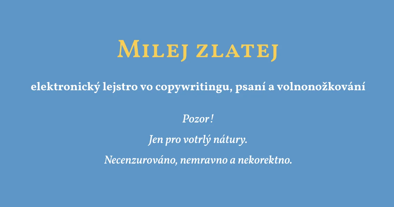 Milej zlatej 19 | Školní test: Bude z vás dobrej copík?