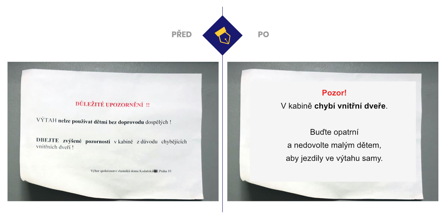 Copyhubky č. 13 | Před a Po – verze 2 | Přepišme.to Méně formální varianta