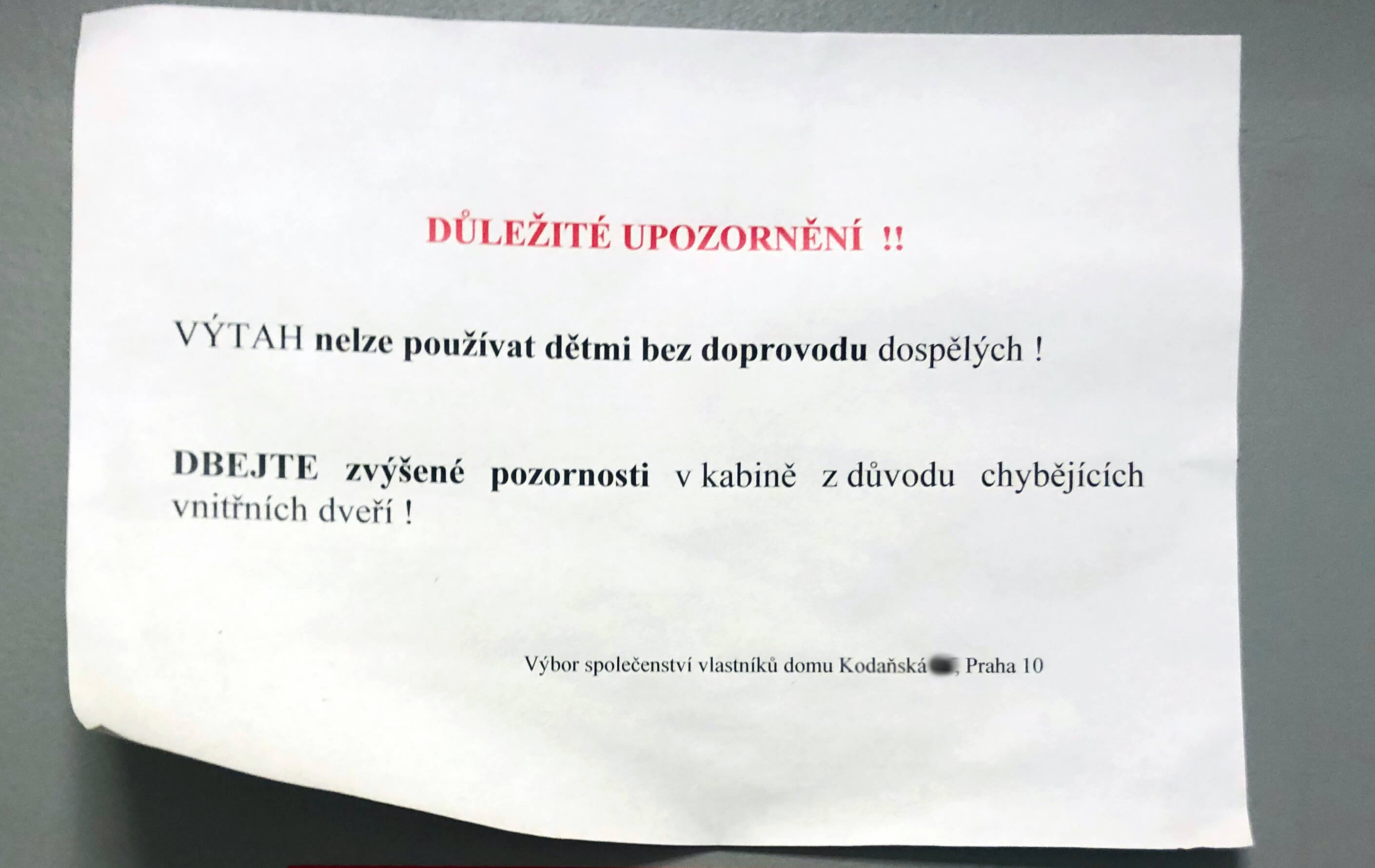 Copyhubky č. 13 | Výtahová cedulka | Přepišme.to Ach ten trpný rod