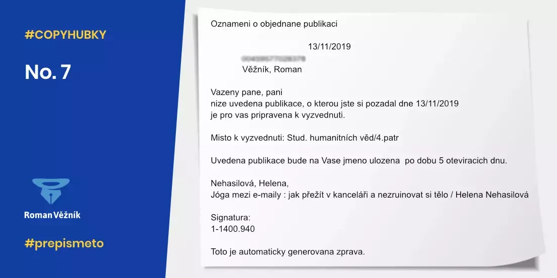 Copyhubky č. 7 – Naučte automat psát hezky česky | Přepišme.to