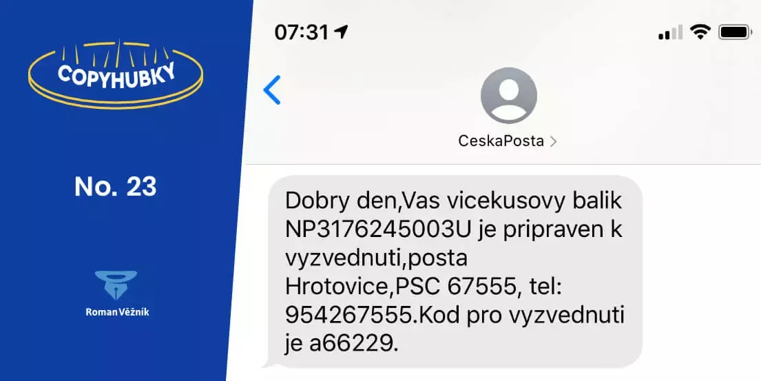 Copyhubky č. 23 – Přehledná SMS – dobrá SMS